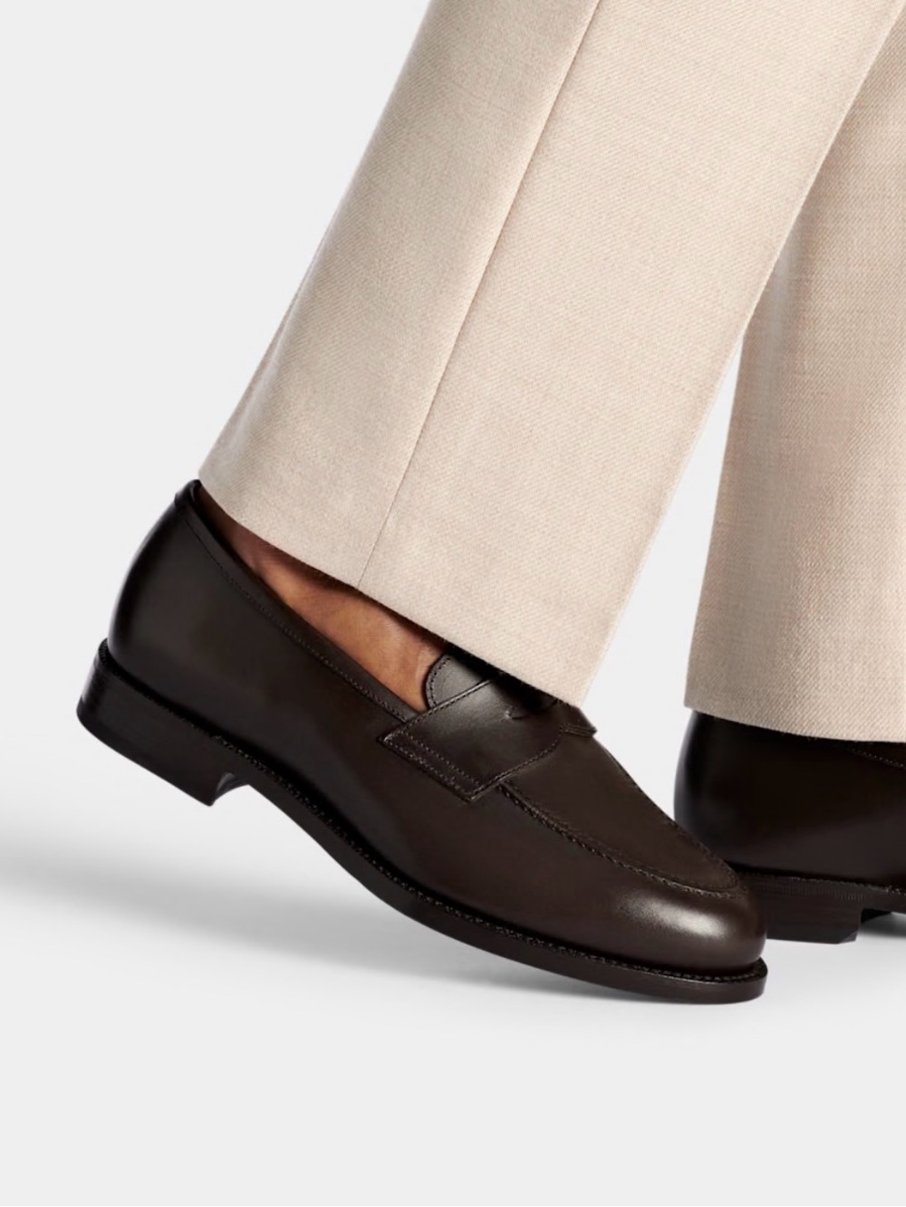 Suitsupply Men's Dark Brown Calf Leather Loafers